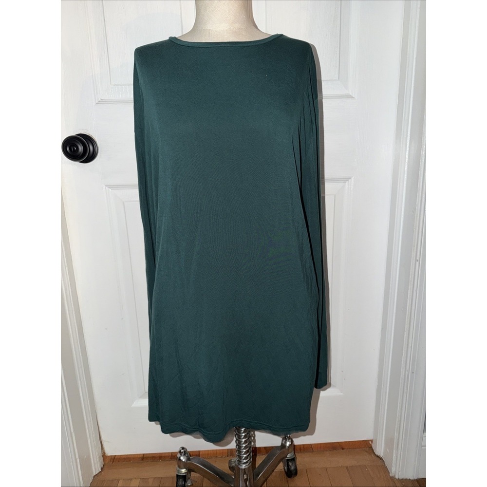 Little Sleepies Bamboo Lunaluxe Women's Dark Green Long Sleeve Sleep Shirt‎ XL